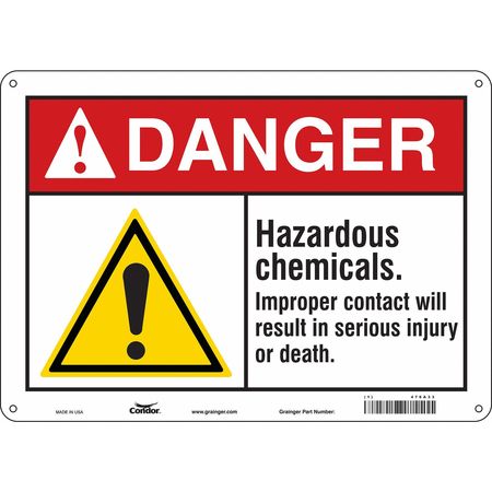 Chemical Sign,14" W,10" H,0.055" Thick (