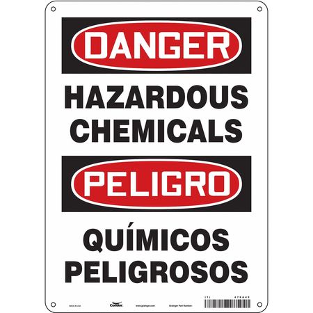 Chemical Sign,10" W,14" H,0.055" Thick (