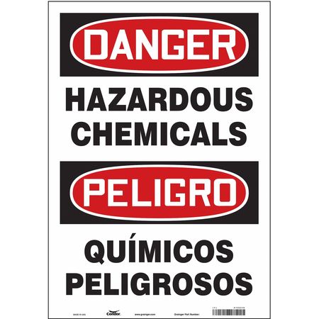 Chemical Sign,14" W,20" H,0.004" Thick (