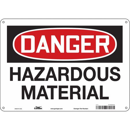 Chemical Sign,14" W,10" H,0.055" Thick (