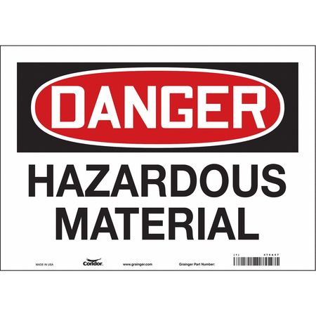 Chemical Sign,14" W,10" H,0.004" Thick (