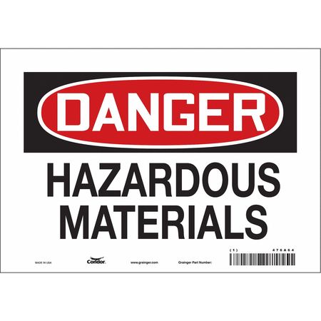 Chemical Sign,10"w,7" H,0.004" Thickness