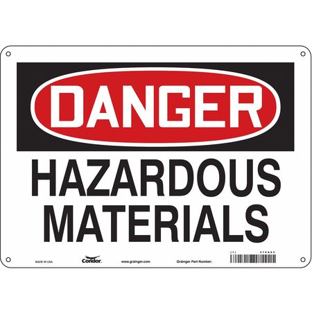 Chemical Sign,14" W,10" H,0.004" Thick (