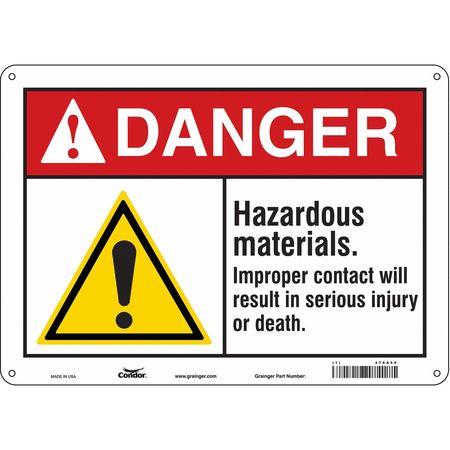 Chemical Sign,14" W,10" H,0.055" Thick (