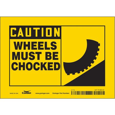 Safety Sign,7" Wx5" H,0.004" Thickness (