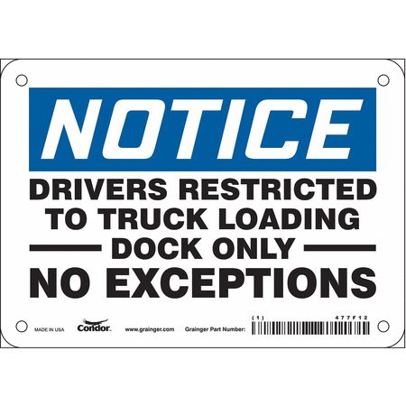 Safety Sign,7" Wx5" H,0.004" Thickness (