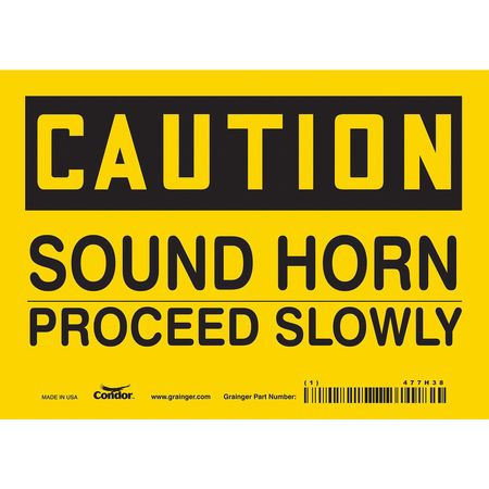 Safety Sign,7" Wx5" H,0.004" Thickness (