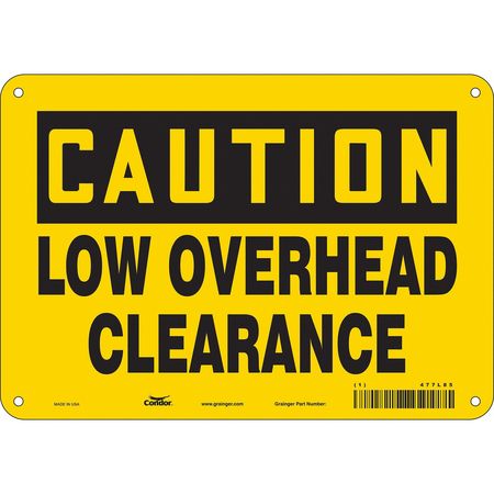 Traffic Sign,10" W,7" H,0.055" Thickness