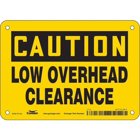 Traffic Sign,7" W,5" H,0.004" Thickness