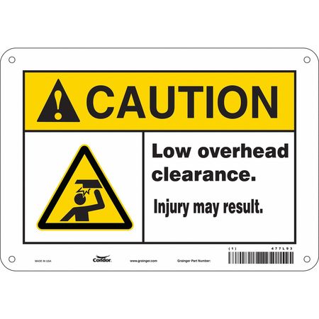 Traffic Sign,10" W,7" H,0.055" Thickness