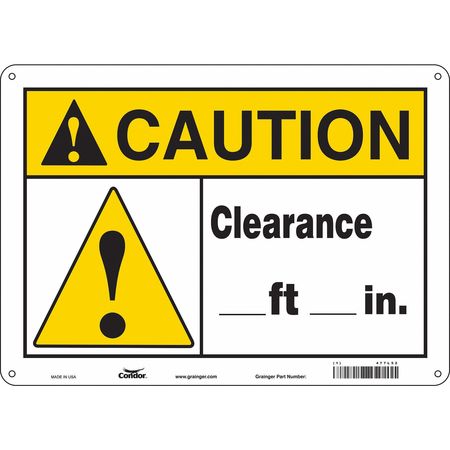 Traffic Sign,14"w,10" H,0.055" Thickness