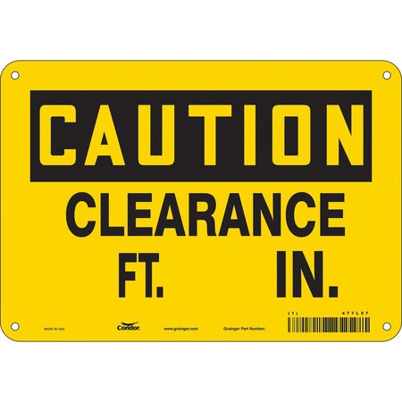 Traffic Sign,10" W,7" H,0.055" Thickness