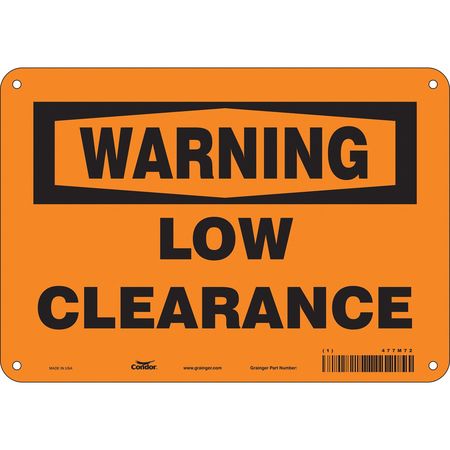 Traffic Sign,10" W,7" H,0.055" Thickness