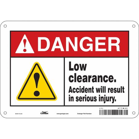 Traffic Sign,10" W,7" H,0.055" Thickness