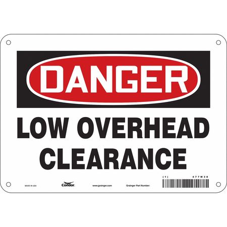 Traffic Sign,10" W,7" H,0.055" Thickness