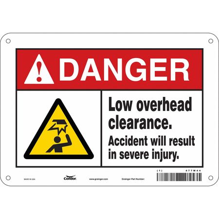 Traffic Sign,10" W,7" H,0.055" Thickness