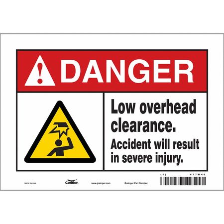 Traffic Sign,10" W,7" H,0.004" Thickness