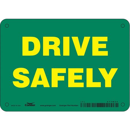 Traffic Sign,7" W,5" H,0.055" Thickness