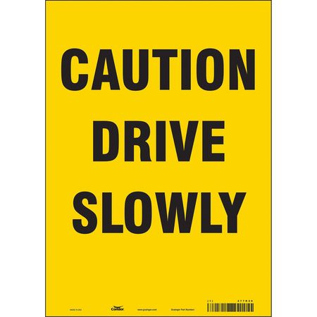 Traffic Sign,10"w,14" H,0.004" Thickness