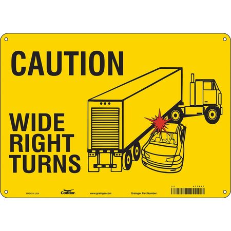 Traffic Sign,14"w,10" H,0.055" Thickness