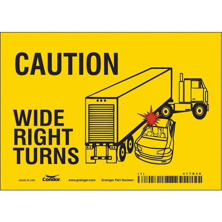 Traffic Sign,7" W,5" H,0.004" Thickness