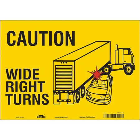 Traffic Sign,14"w,10" H,0.004" Thickness