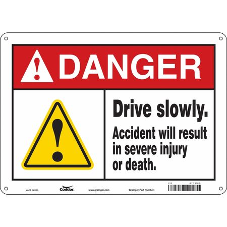 Traffic Sign,14"w,10" H,0.055" Thickness