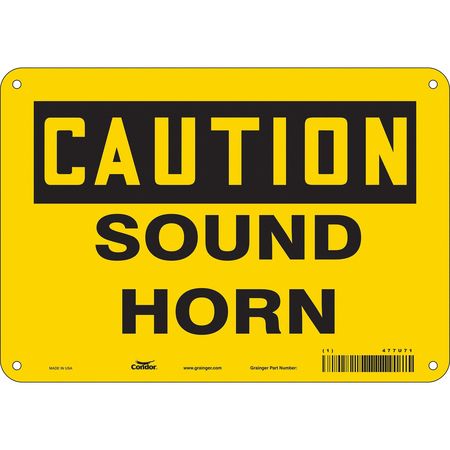 Traffic Sign,10" W,7" H,0.055" Thickness