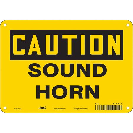 Traffic Sign,10" W,7" H,0.004" Thickness