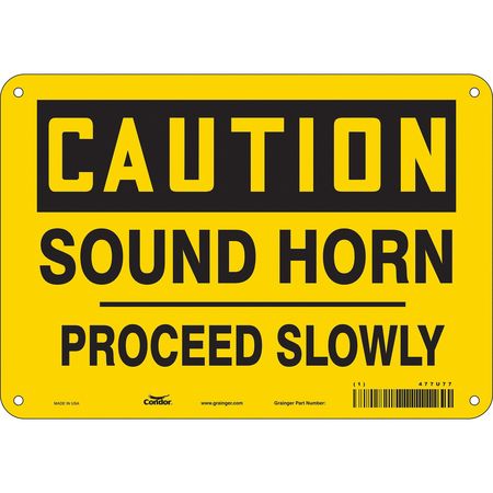 Traffic Sign,10" W,7" H,0.055" Thickness