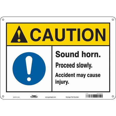 Traffic Sign,10" W,7" H,0.055" Thickness