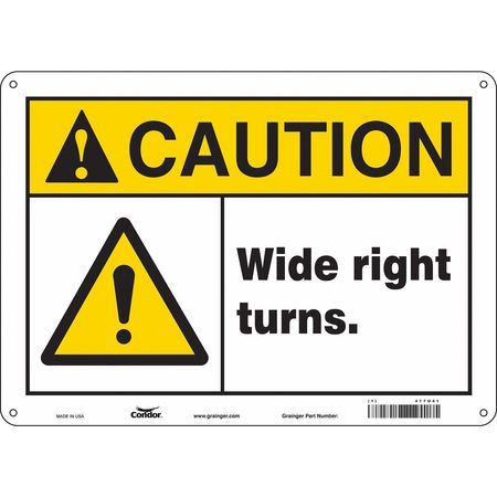 Traffic Sign,14"w,10" H,0.055" Thickness