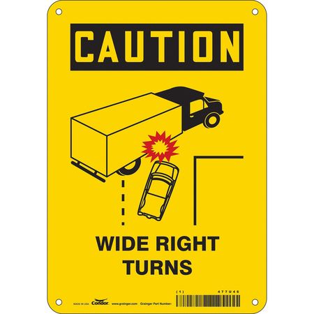 Traffic Sign,7" W,10" H,0.055" Thickness