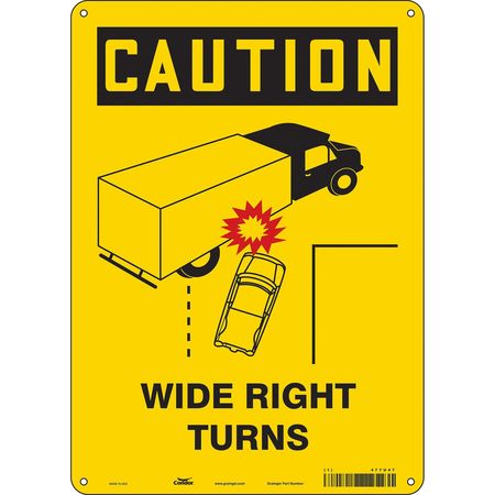 Traffic Sign,10"w,14" H,0.055" Thickness