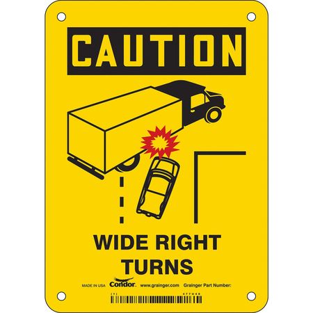 Traffic Sign,5" W,7" H,0.004" Thickness