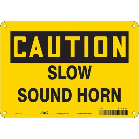 Traffic Sign,10" W,7" H,0.055" Thickness