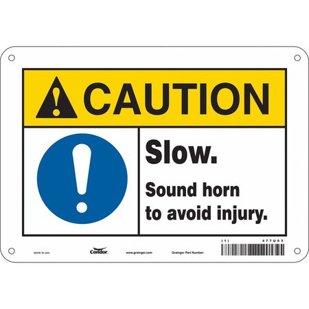 Traffic Sign,10" W,7" H,0.055" Thickness