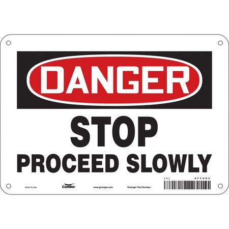 Traffic Sign,10" W,7" H,0.055" Thickness