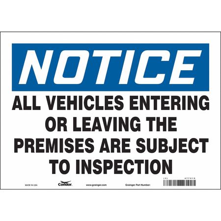 Traffic Sign,14"w,10" H,0.004" Thickness