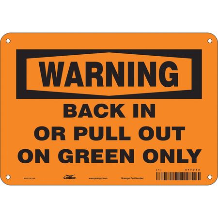 Traffic Sign,10" W,7" H,0.055" Thickness