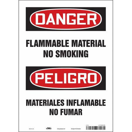 Danger Sign,10" Wx14" H,0.004" Thickness