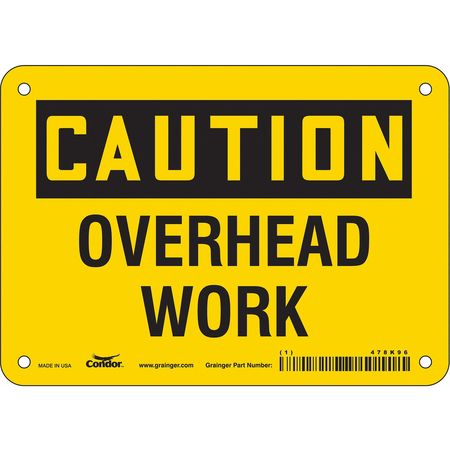 Safety Sign,7" Wx5" H,0.004" Thickness (