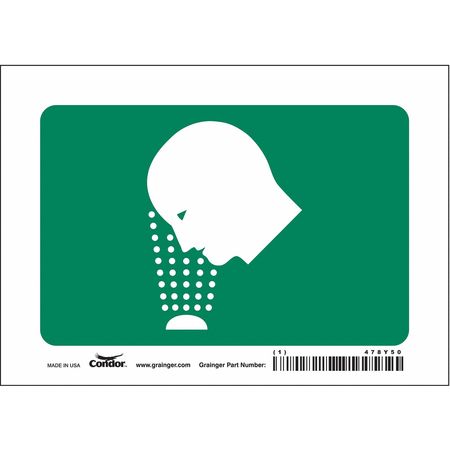 Safety Sign,7" Wx5" H,0.004" Thickness (