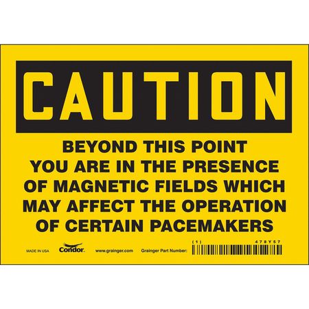 Safety Sign,7" Wx5" H,0.004" Thickness (