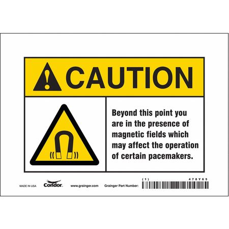 Safety Sign,7" Wx5" H,0.004" Thickness (