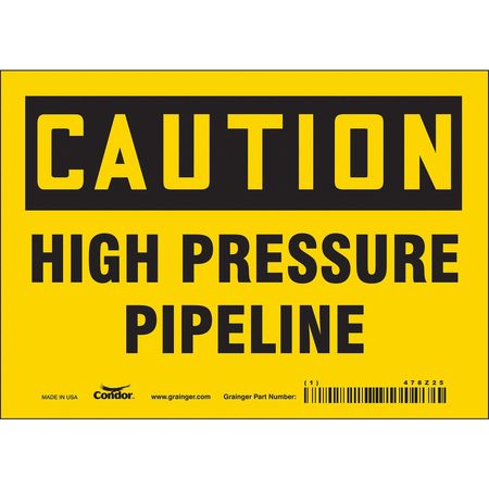 Safety Sign,7" Wx5" H,0.004" Thickness (