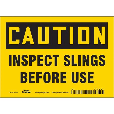 Safety Sign,7" Wx5" H,0.004" Thickness (