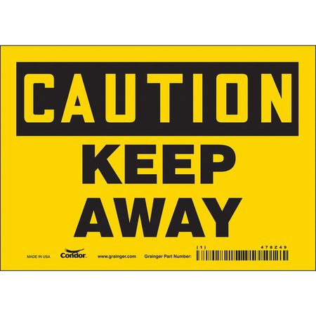 Safety Sign,7" Wx5" H,0.004" Thickness (