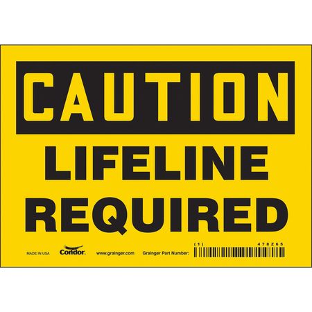 Safety Sign,7" Wx5" H,0.004" Thickness (