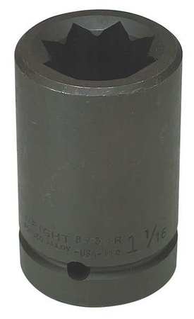 Impact Socket,1 In Dr,3/4 In,8 Pt (1 Uni